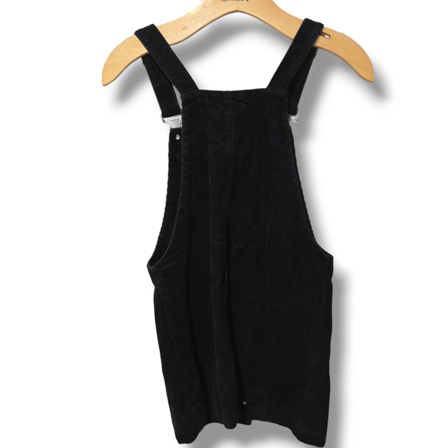 Blue Rain Women’s Black Corduroy Skirtall Dress – Size XS, Adjustable Straps