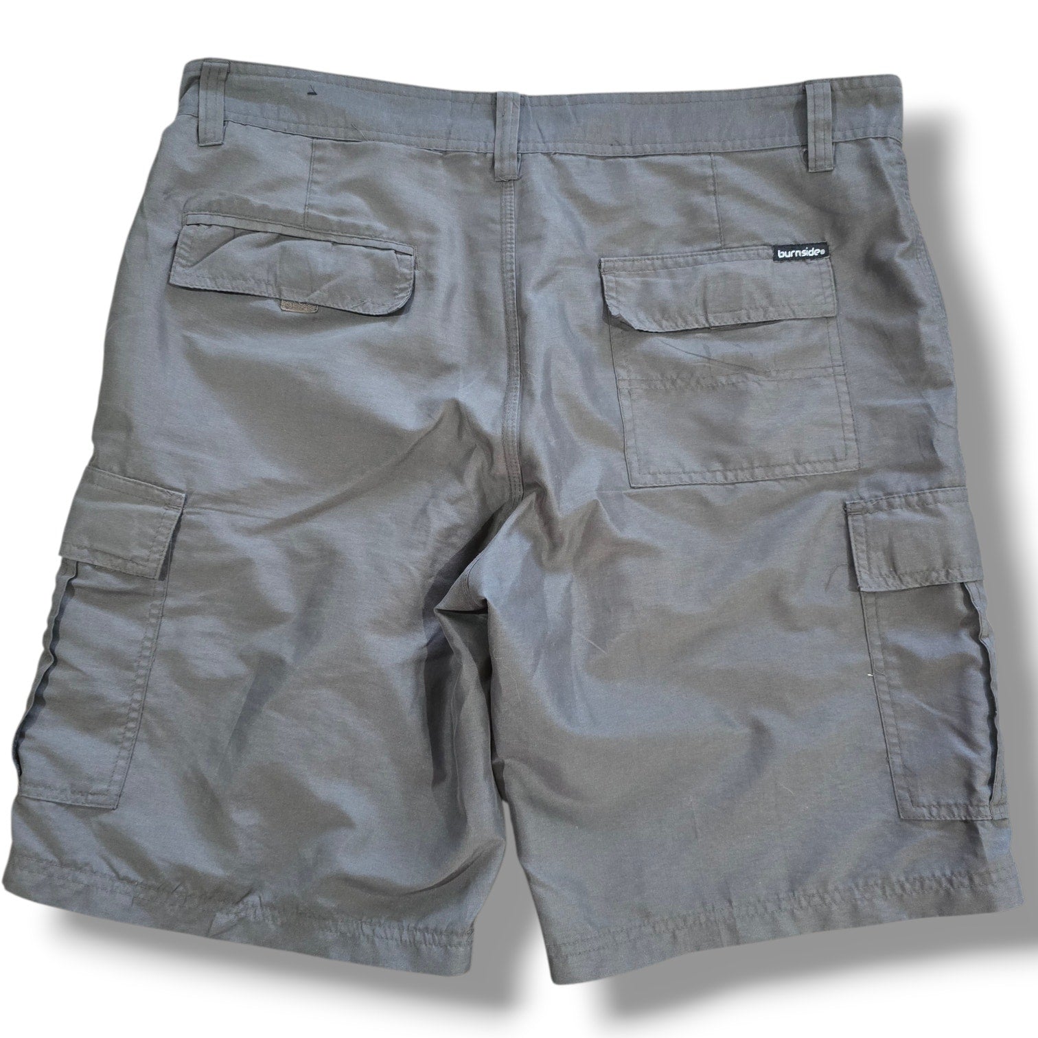 Burnside Men's Grey Hybrid Cargo Shorts Size 34 Quick Dry