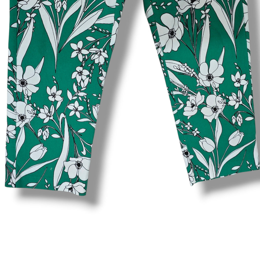 89th & Madison Women’s Green Floral Print Capri Pants – Size 8
