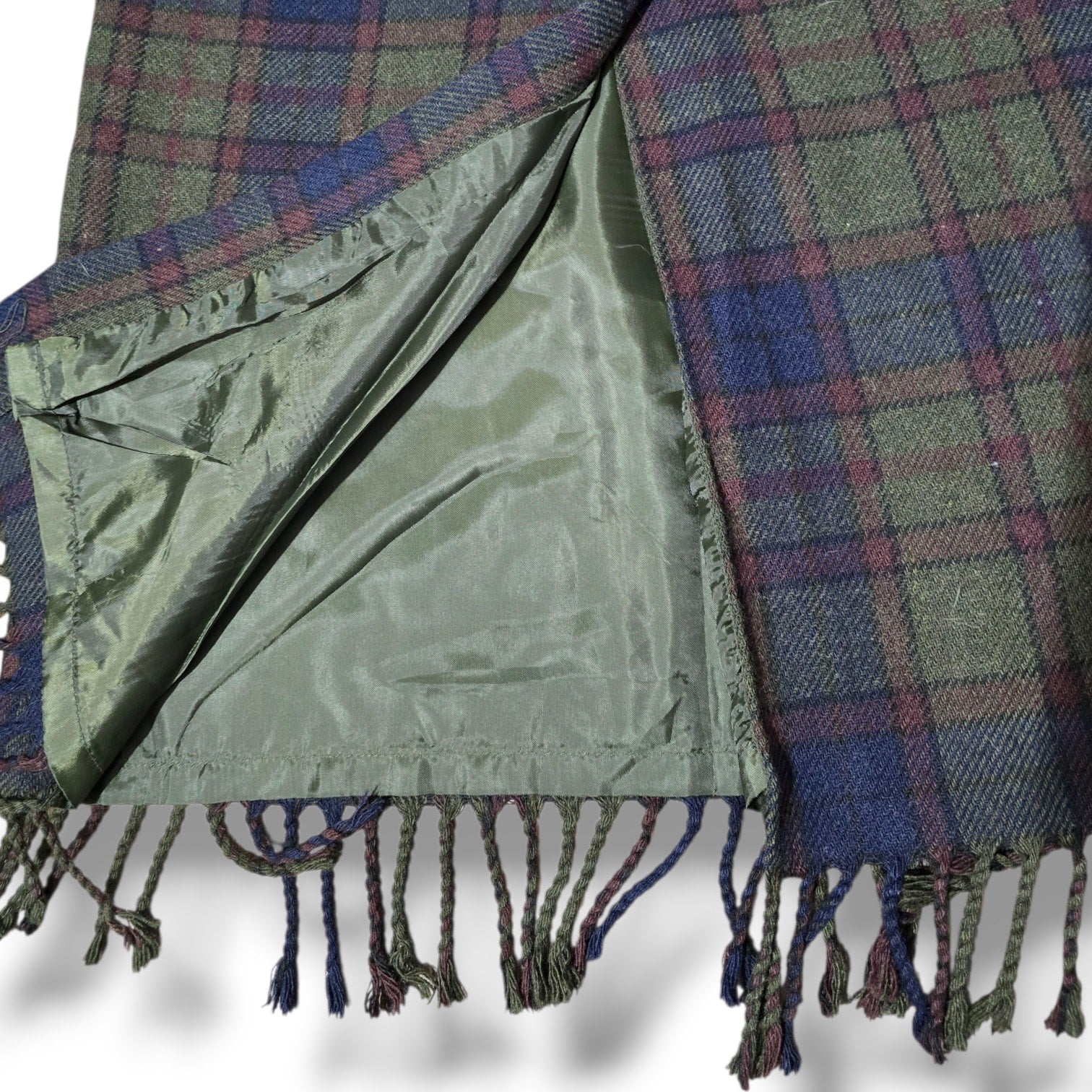 Worthington women's Petite Plaid Fringe Midi Skirt -8P