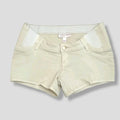 Isabel Maternity by Ingrid & Isabel Cream Denim Maternity Midi Shorts - Size 12