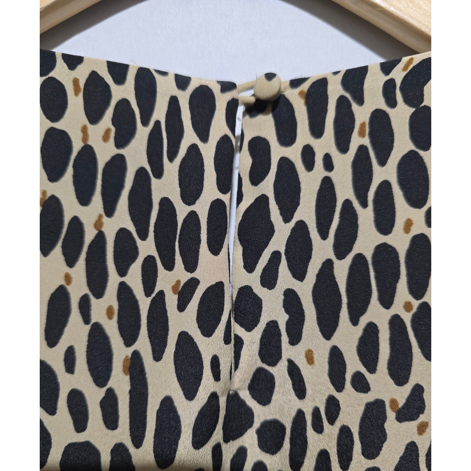 J. Crew Women's Size 6 Tan Black Leopard Print 3/4 Sleeve Shift Dress