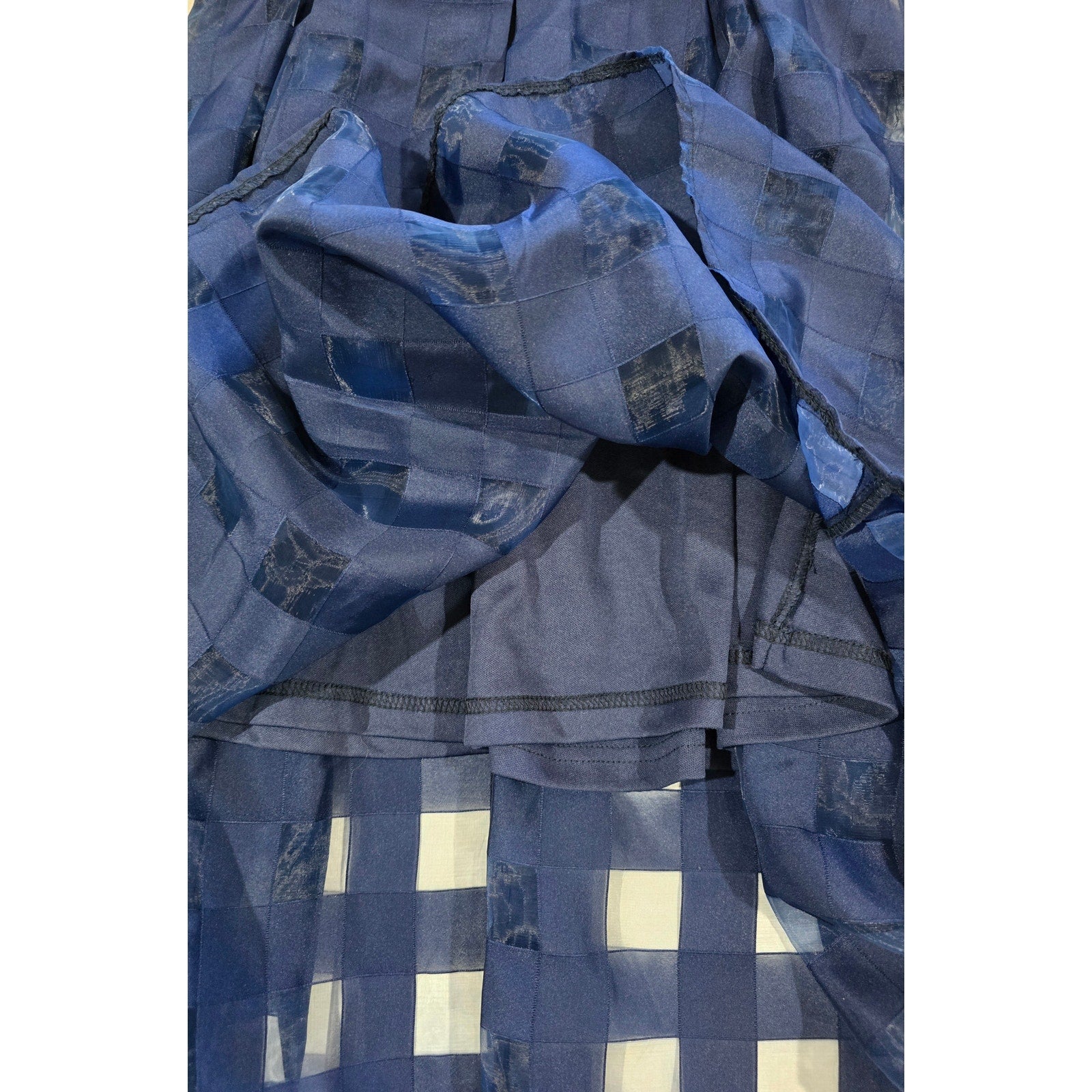 Charlotte Russe Women's Blue Layered A-Line Skirt Women’s Medium Sheer