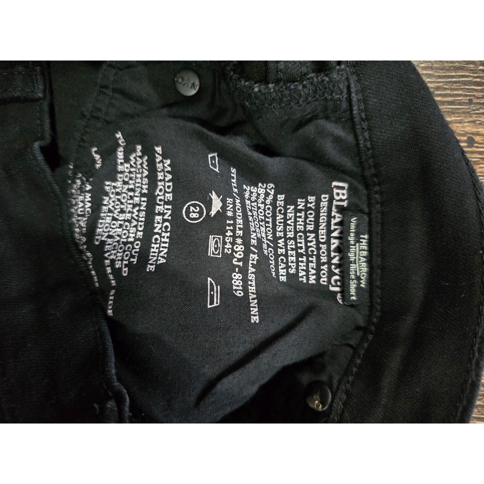 [BLANKNYC] The Barrow Vintage High-Rise Black Denim Shorts – Size 28