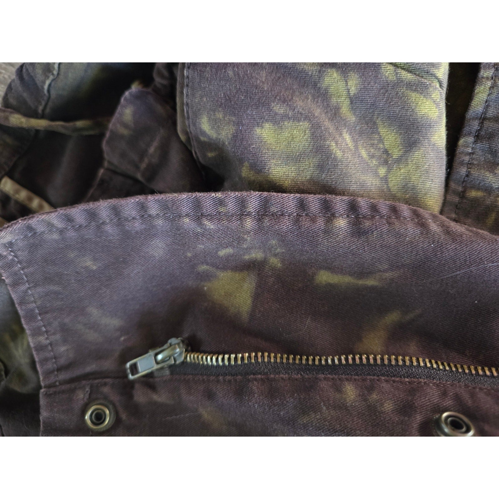 Willow & Clay Brown Tie-Dye Utility Cargo Jacket – XS