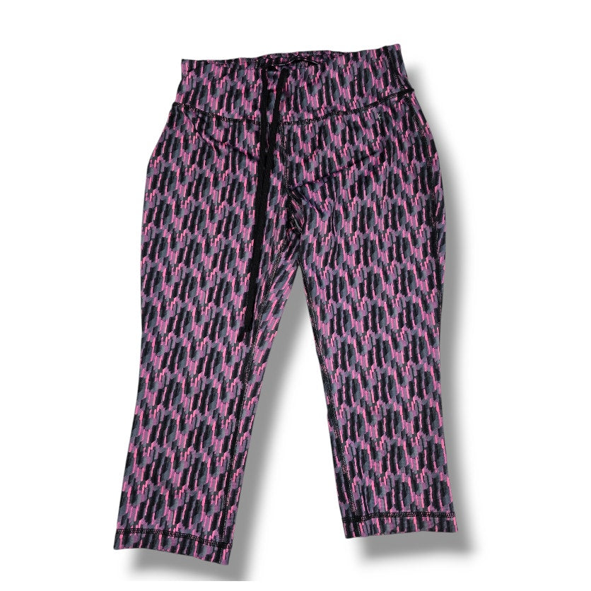 Danskin Women’s Pink Gray Activewear Yoga Capri Leggings – Size XS, Stretch Fit