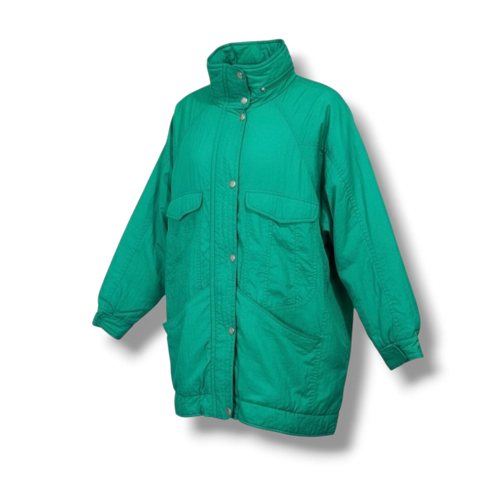 Andy Johns Vintage 90s Green Zip-Up puffer Jacket – Women’s Large