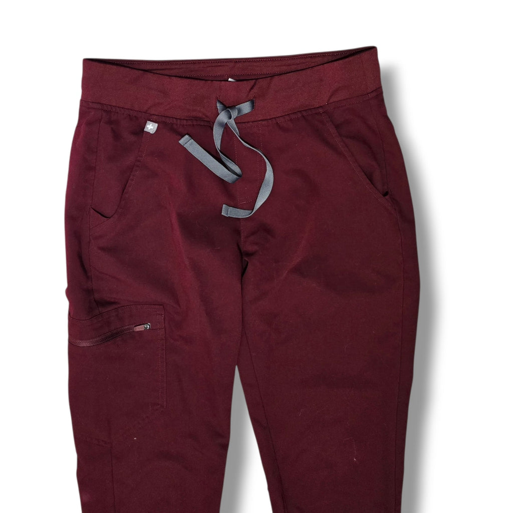 FIGS women's Technical Collection Maroon Jogger Scrub Pants xs