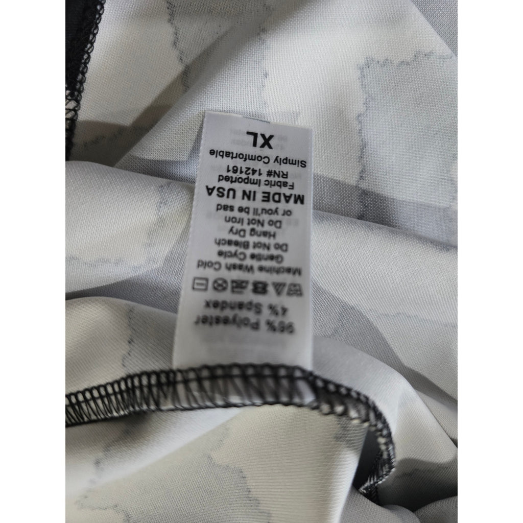 LuLaRoe Black & White Chevron Print A-Line Midi Skirt – XL