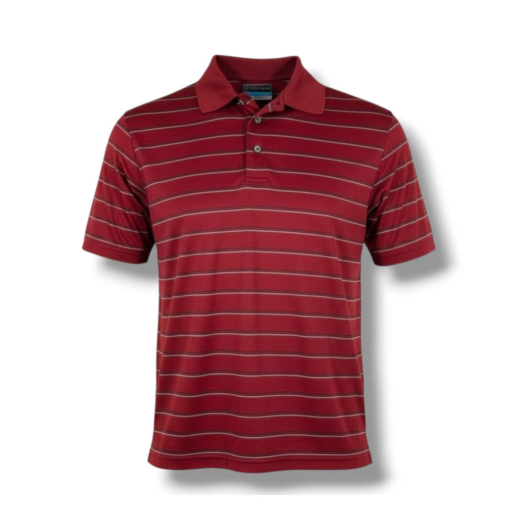 PGA Tour Men’s Multicolor Striped Polo – Size Medium