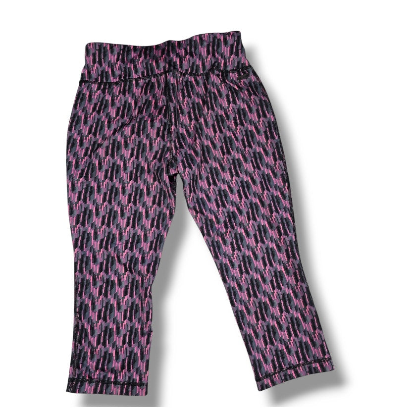 Danskin Women’s Pink Gray Activewear Yoga Capri Leggings – Size XS, Stretch Fit