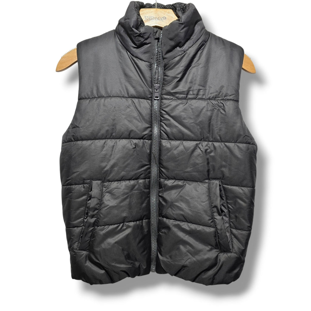 H&M Women's Size US 8/10 Black High-Collar Puffer Vest