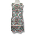 London Times Sleeveless Paisley Print Sheath Dress Women’s 8 Cotton Blend