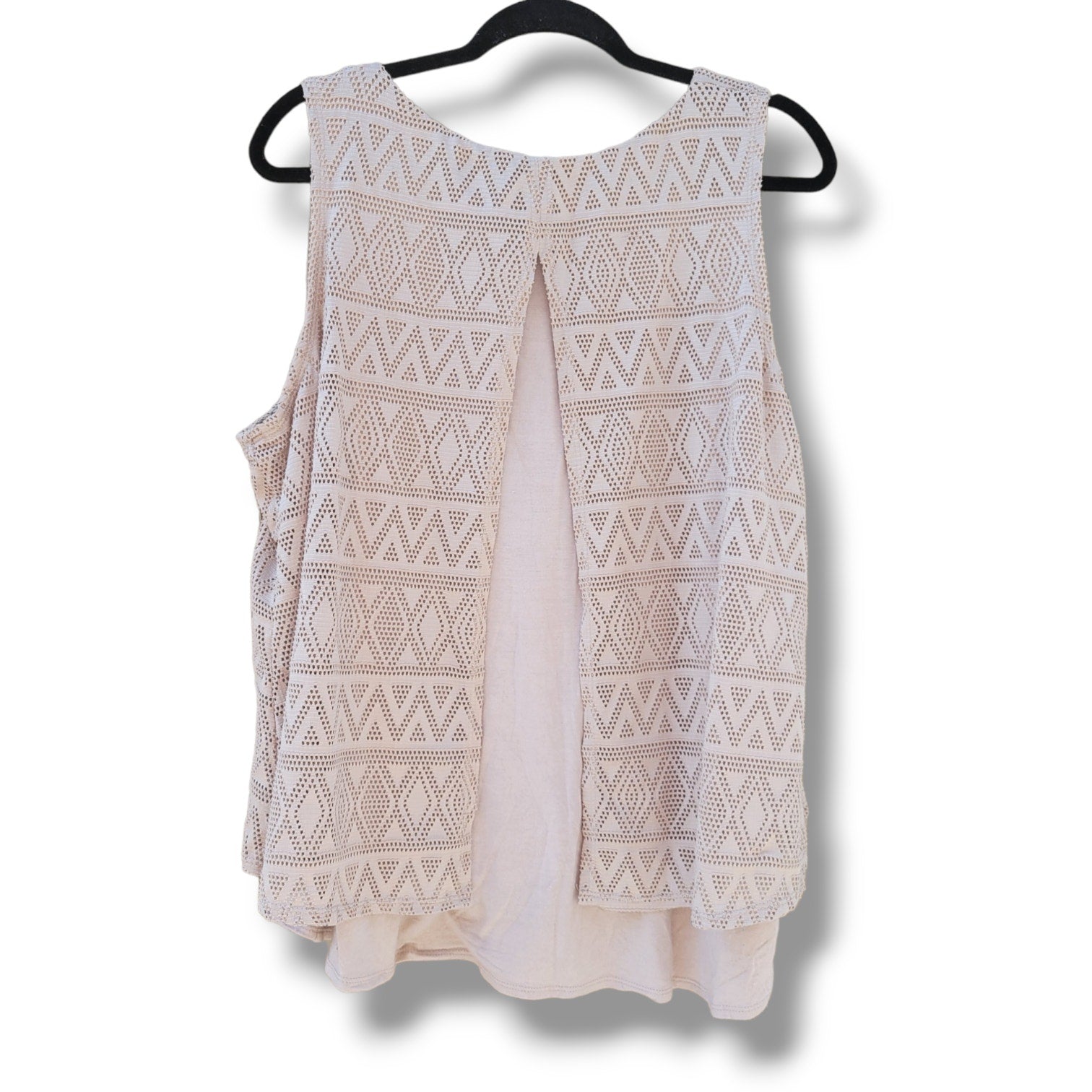 Chenault Women's Plus Size lined cream Blouse  - 1x