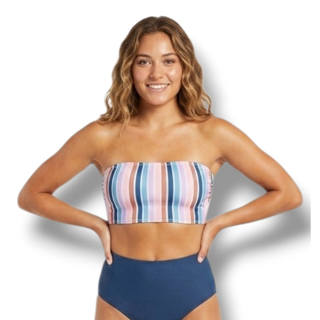 Xhilaration Women’s Longline Metallic Strapless Bandeau Bikini Top – XS