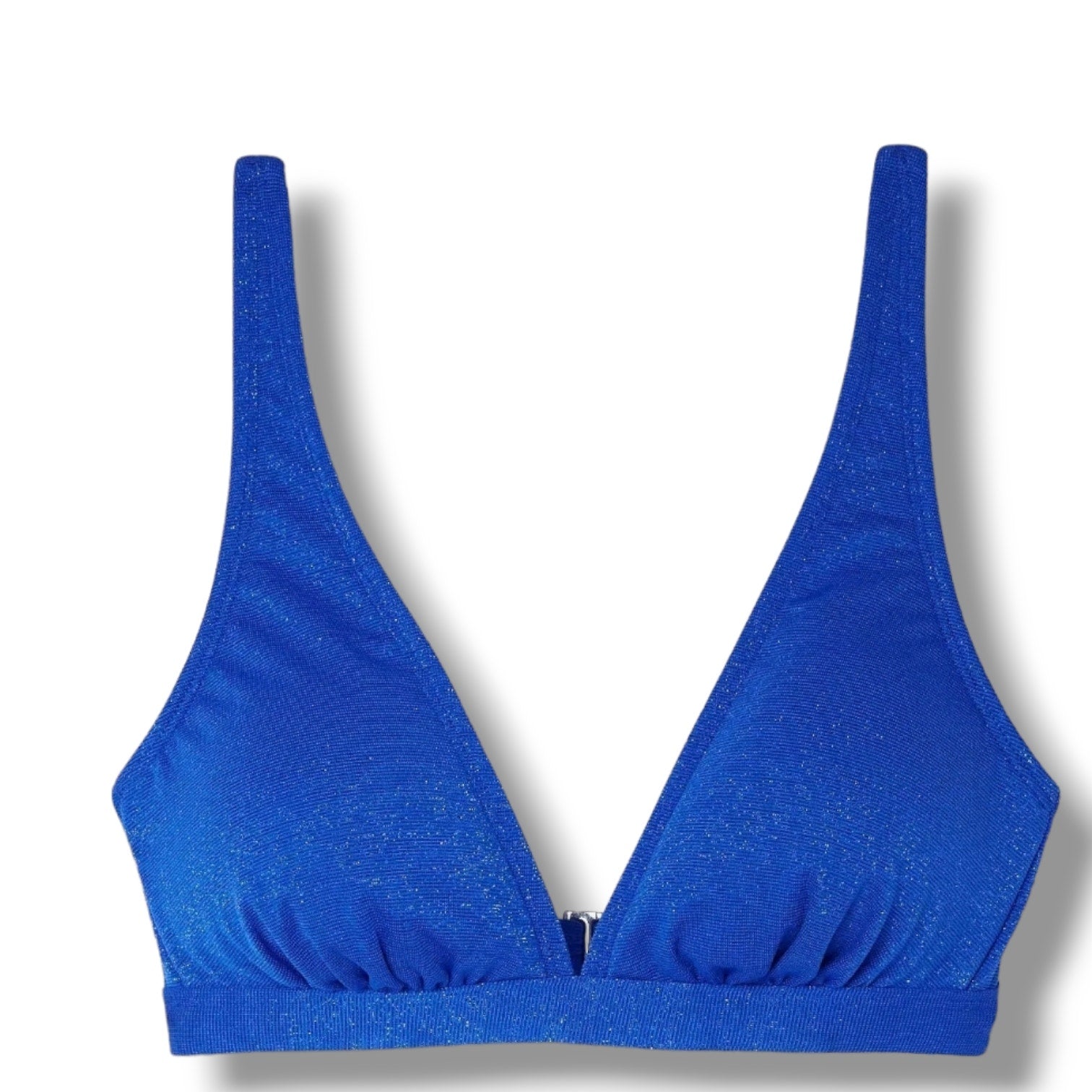 Xhilaration Juniors’ Blue Metallic Bralette Bikini Top – XS, Spandex Blend, New
