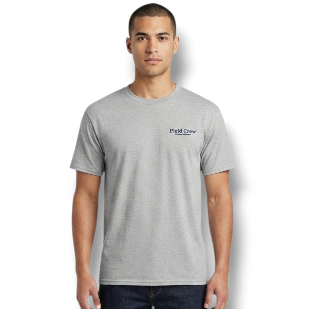 Pioneer Athletics Field Crew Jerzees Men’s Gray T-Shirt 2XL Short Sleeve