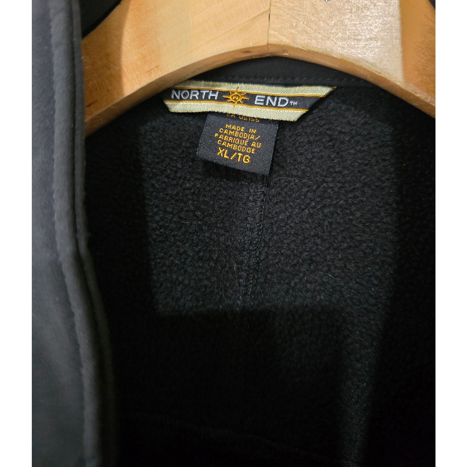 North End DeWalt Men's Embroidered Softshell Jacket XL Black Fleece Lined