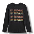 Well Worn Más Que Una Voz Long Sleeve Tee Black Unisex XS Hispanic Heritage NWT