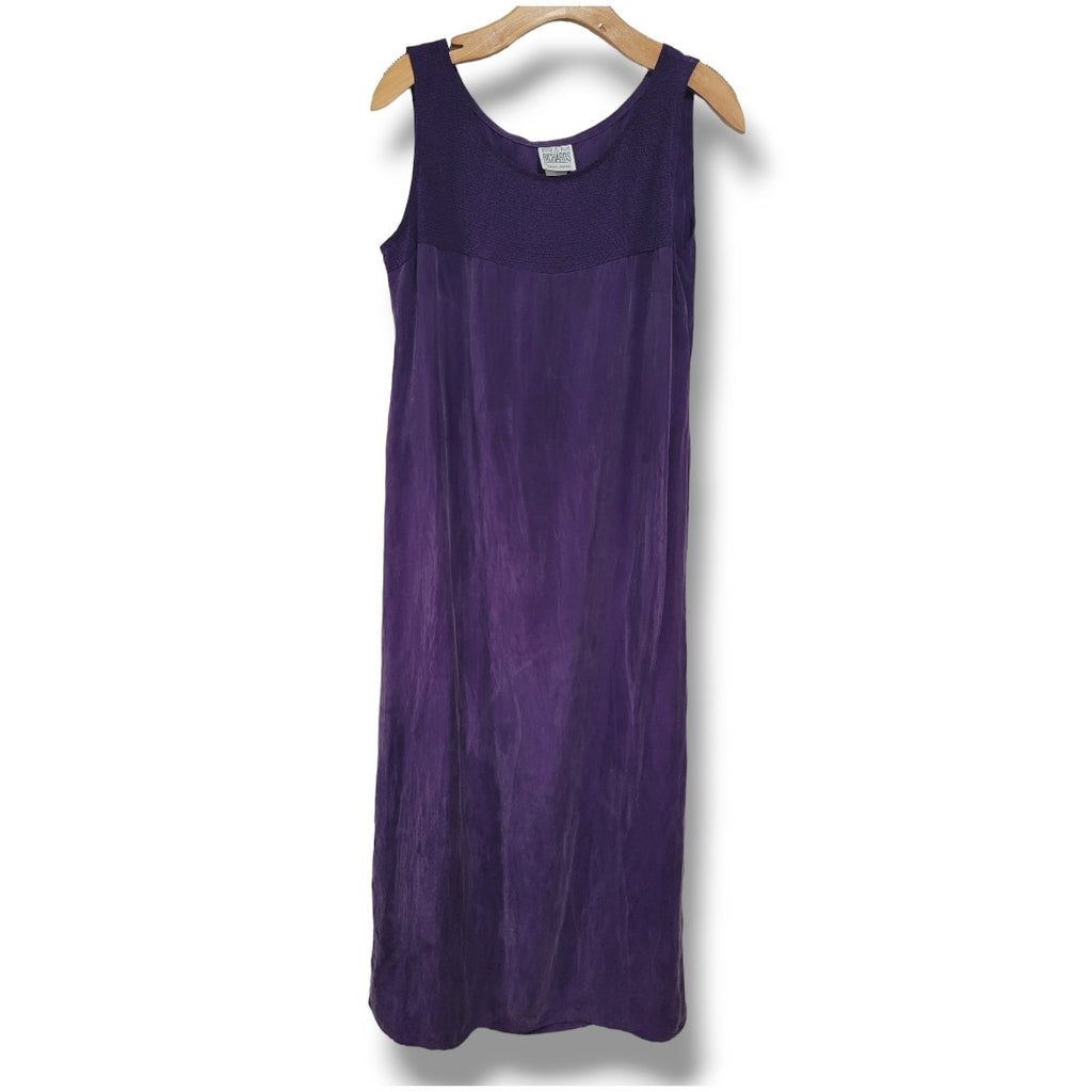 R&M Richards by Karen Kwong Women’s Purple Vintage Sleeveless Maxi Dress Sz 8