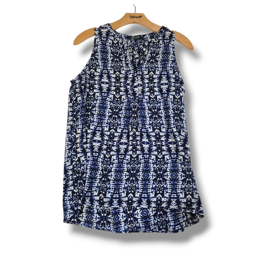 Alice Collection Women’s Navy Sleeveless Career Blouse Size M