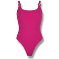 Shade & Shore Women’s Hot Pink Textured One-Piece Swimsuit – Size S (4–6)