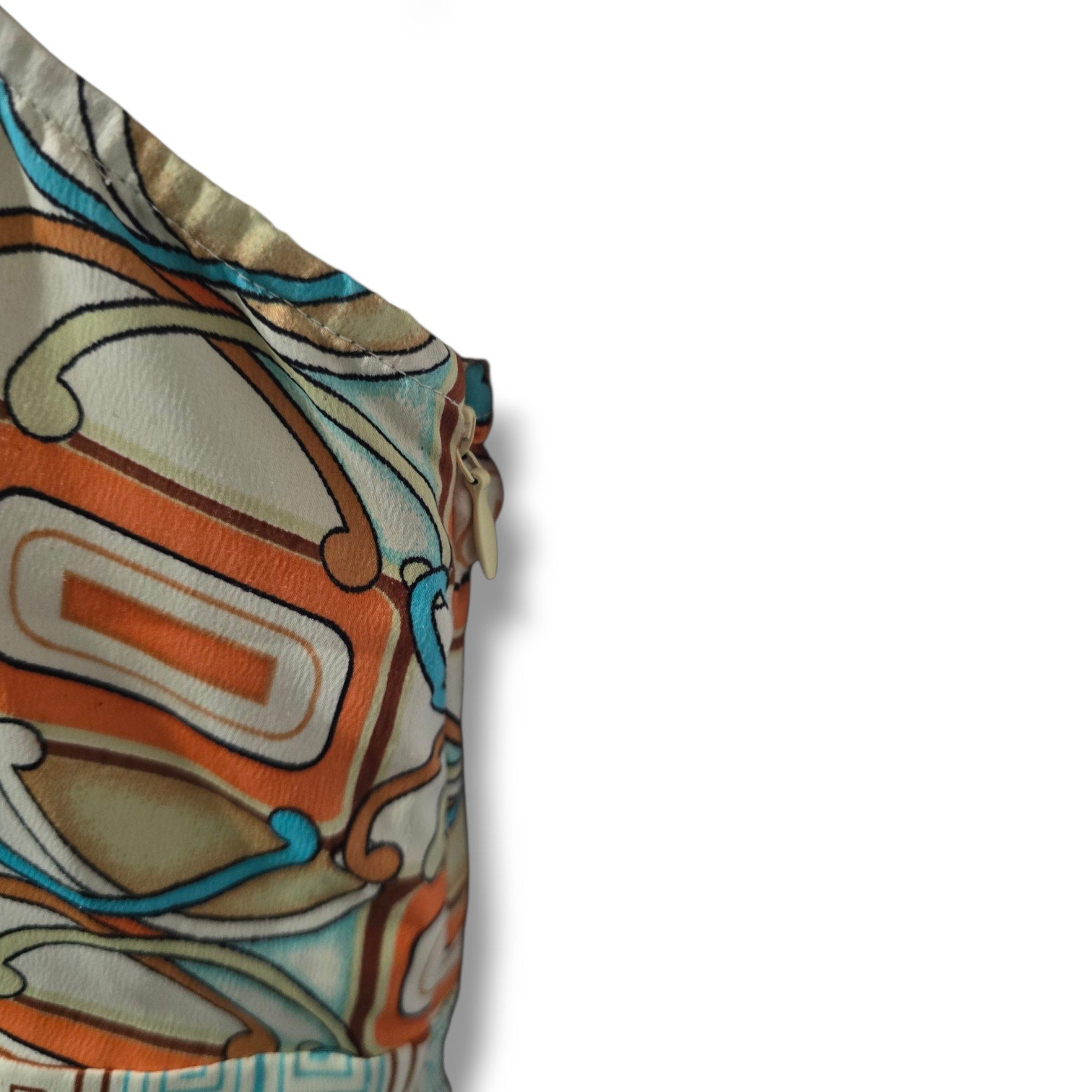 Nicole by Nicole Miller Womens Retro 70s Print Sleeveless Blouse Size 6 Tie-Back