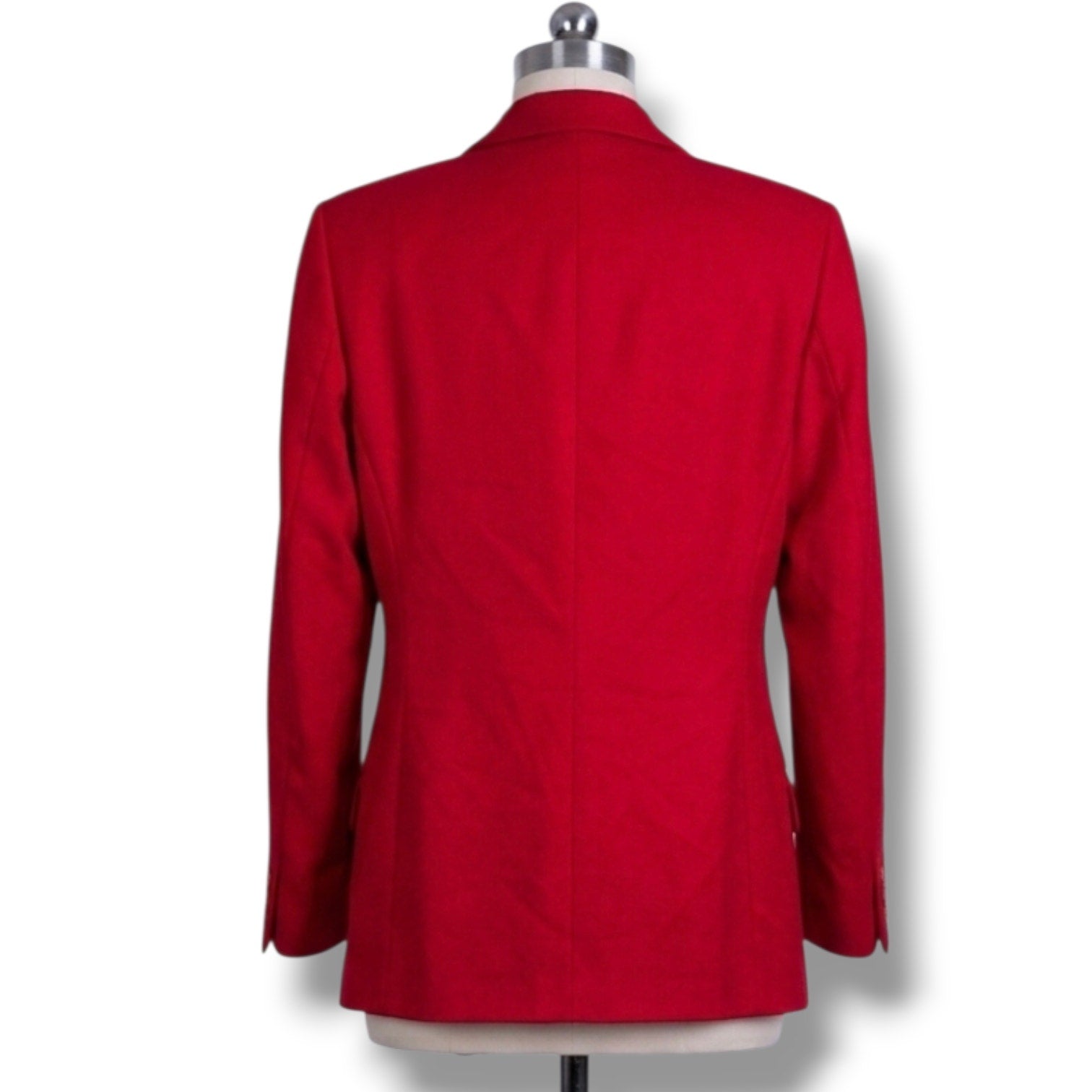 Pendleton Vintage Women's Sz 10 Pure Virgin Wool Red Single Button Blazer Jacket