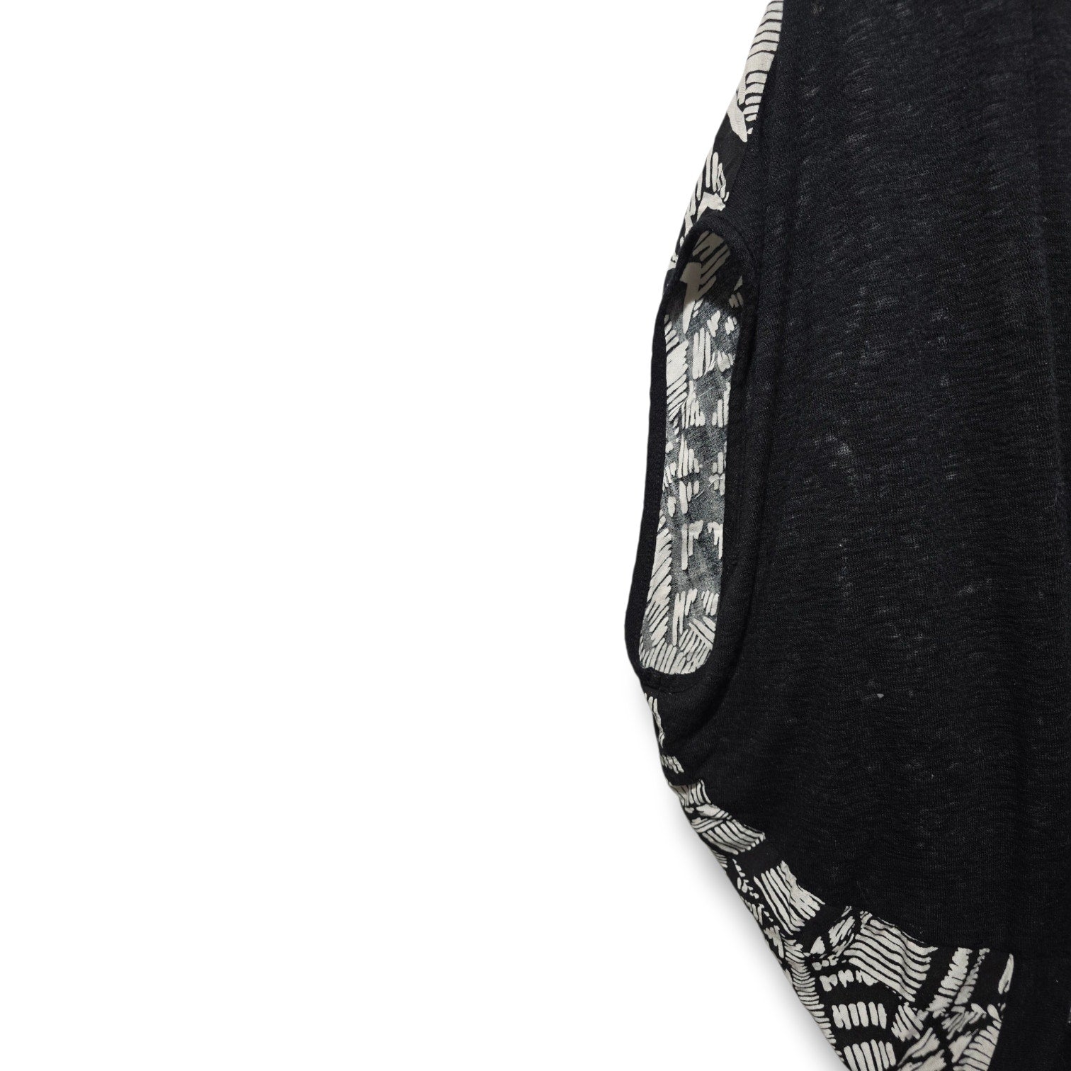 Happening in the Present Women's XS Black White Tribal Print Cocoon Cardigan