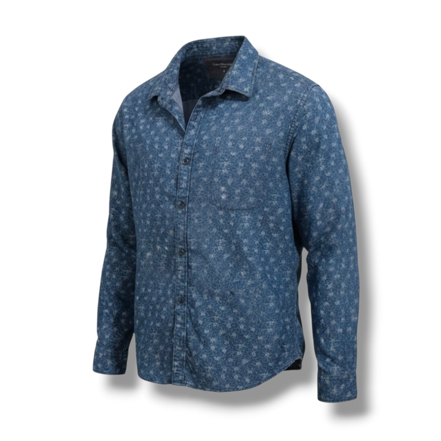 CK Calvin Klein men's blue long sleeves collared button-down shirt  - medium