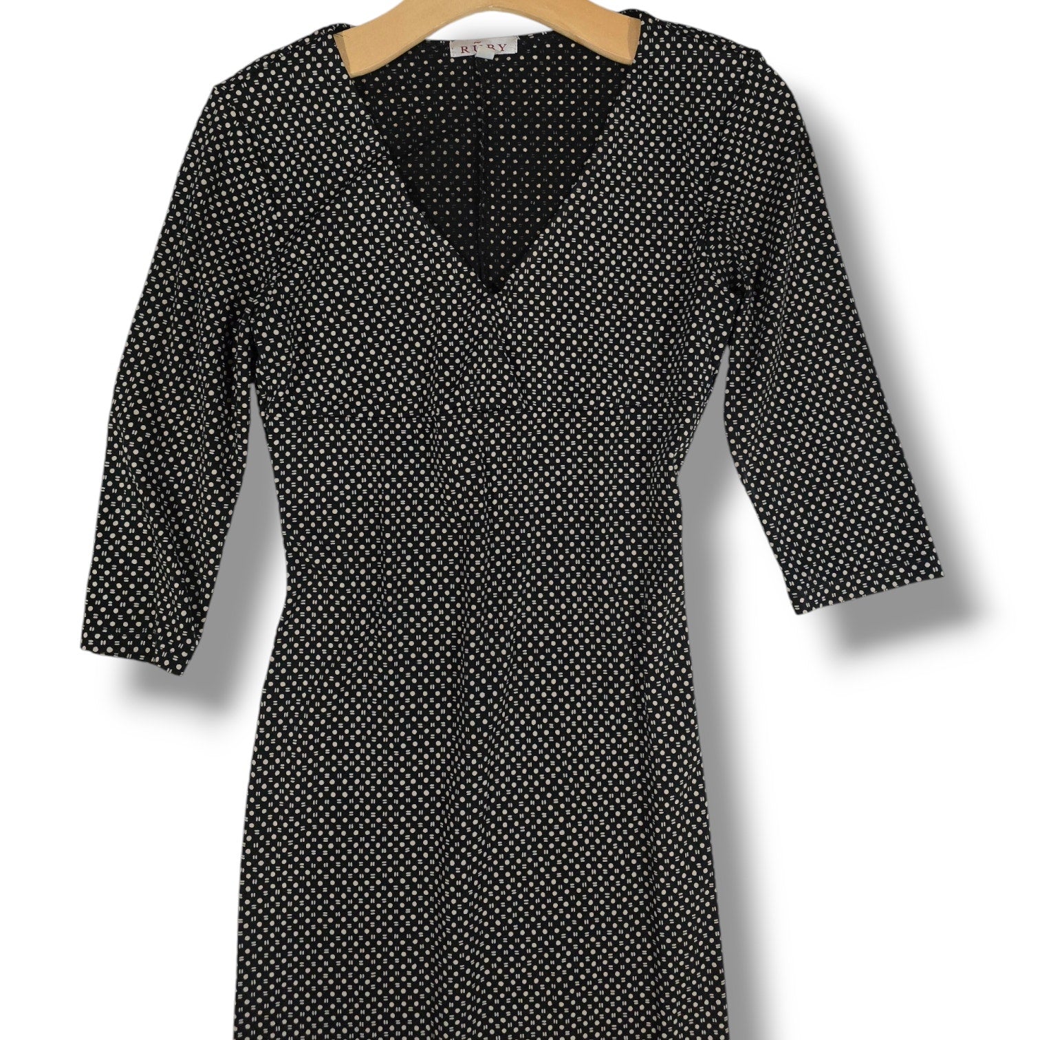 RUBY Women’s 3/4 Sleeve Empire Waist Career Dress – Small