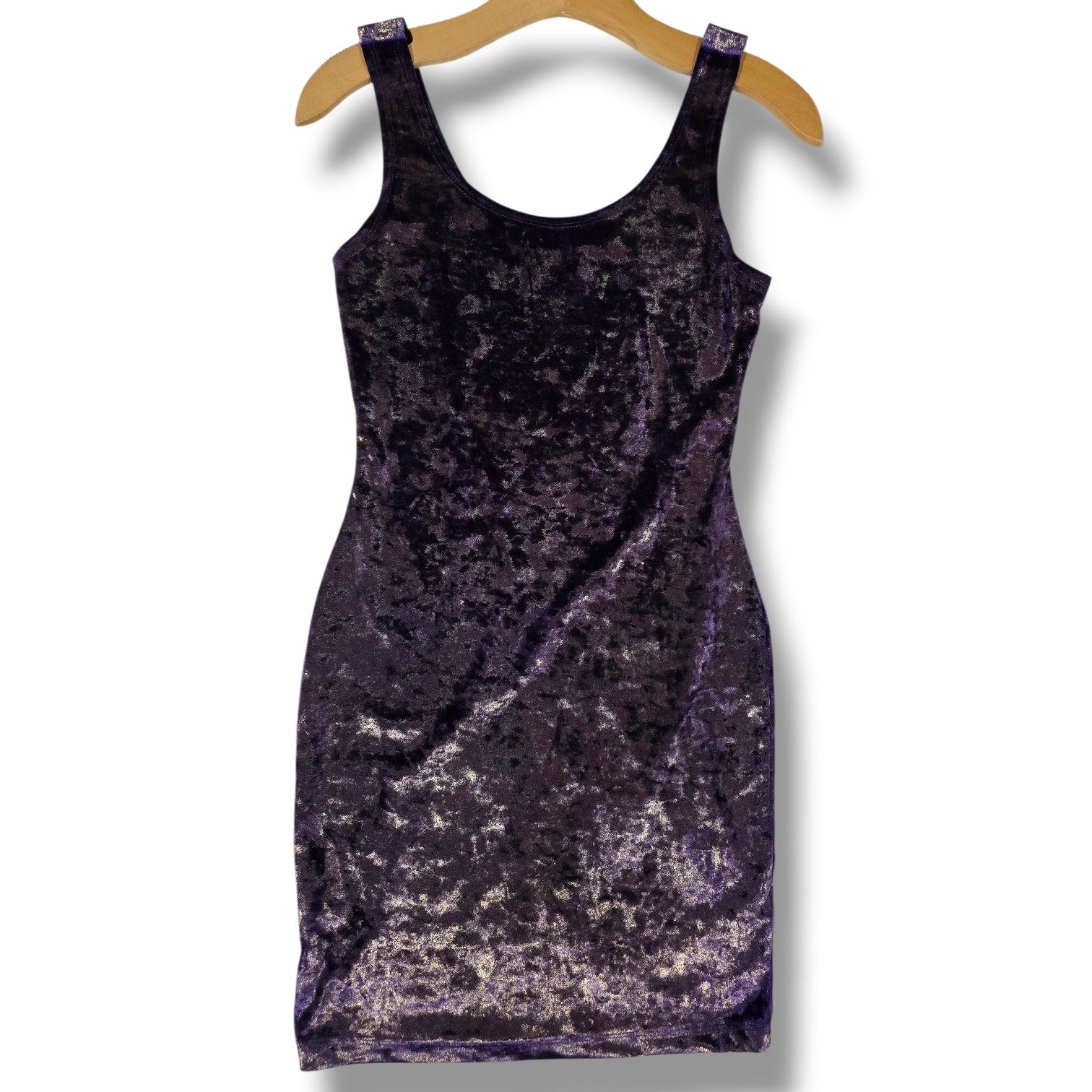 Forever 21 Purple Crushed Velvet Bodycon Mini Dress – Size Small