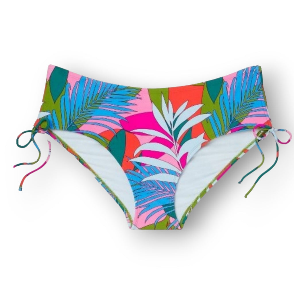 Xhilaration Juniors Multicolor Tropical Leaf Hipster Bikini Bottoms