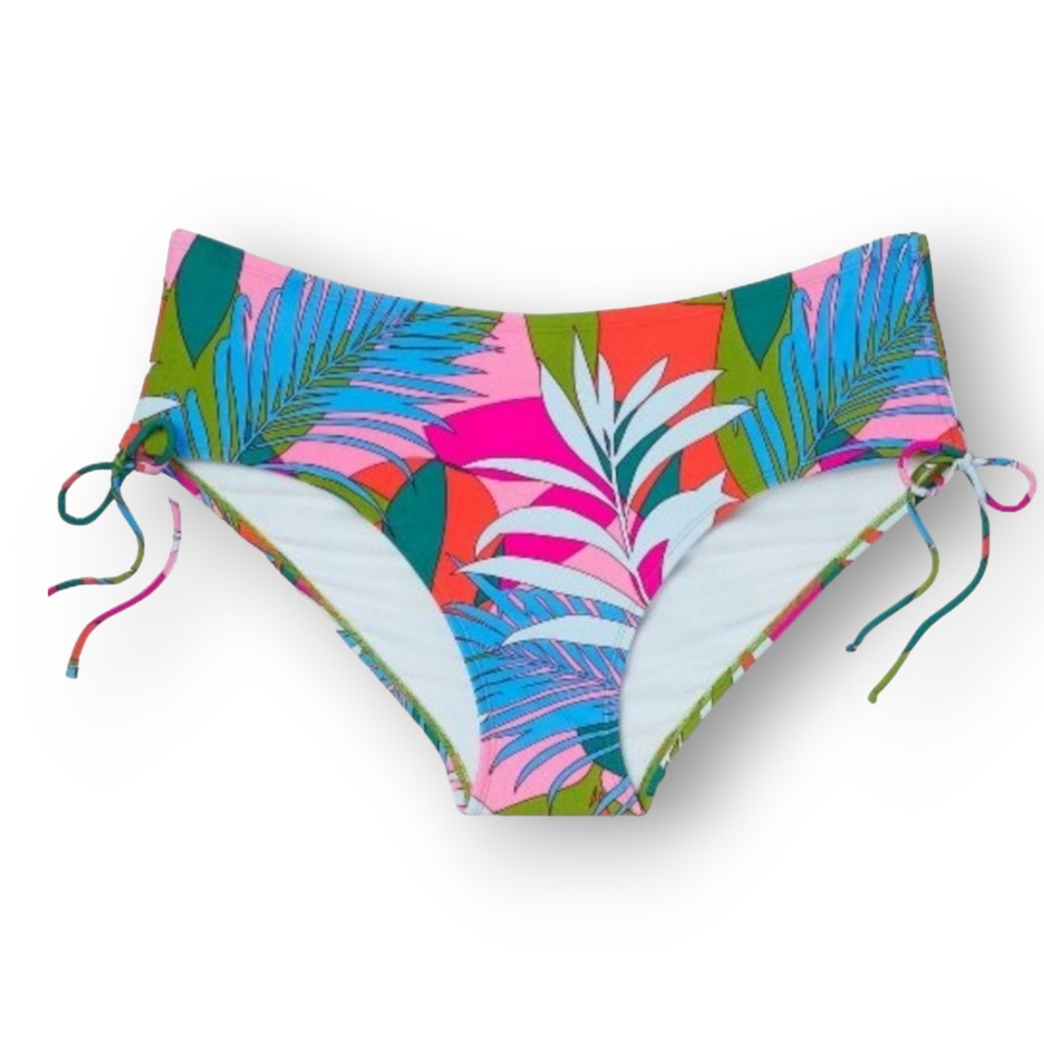 Xhilaration Juniors Multicolor Tropical Leaf Hipster Bikini Bottoms