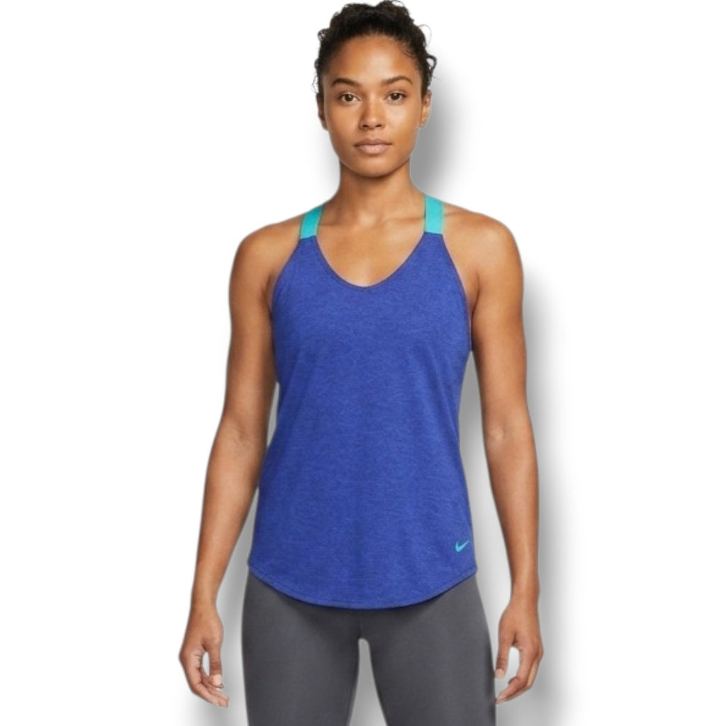 Nike women's Dri-FIT Royal Blue "Just Do It" Racerback Training Tank – Medium