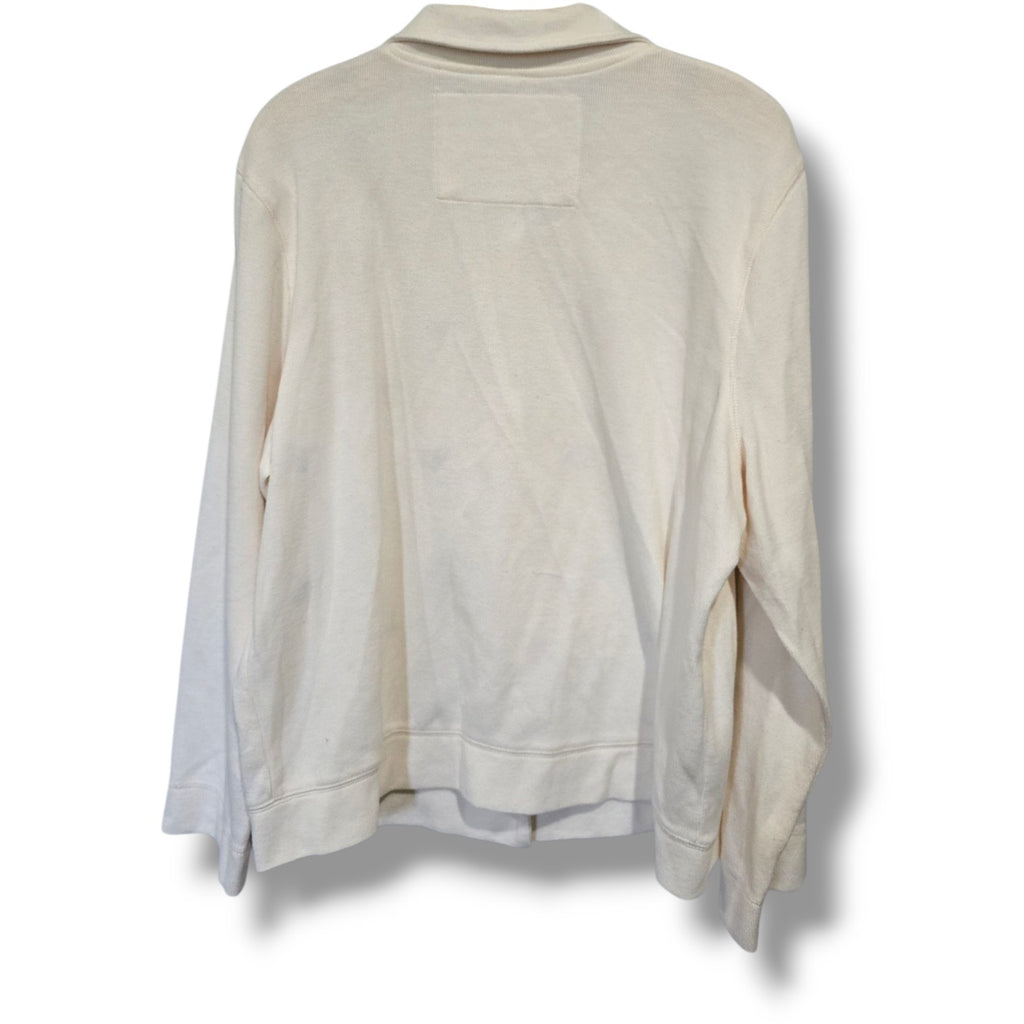 Onque Casuals XL Button-Down Santa Embroidered Christmas Sweater Cotton Blend