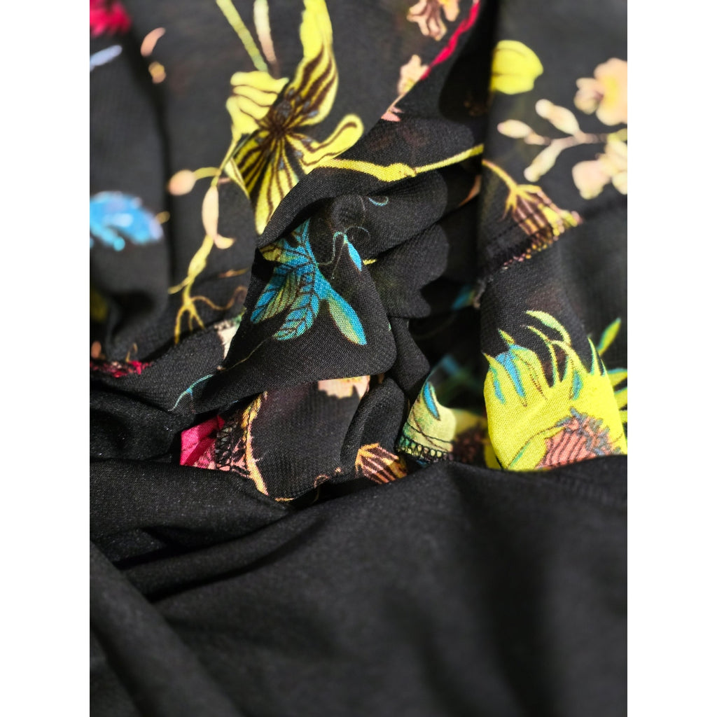 H&M Conscious Collection Women’s Black Tropical Floral Sundress – Size 6