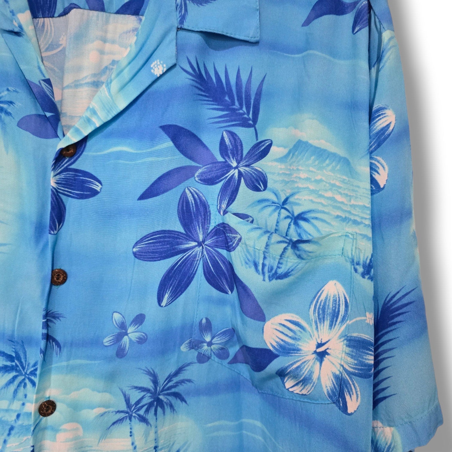 Vintage Two Palms Made in Hawaii Floral Rayon Aloha Shirt – 2XL