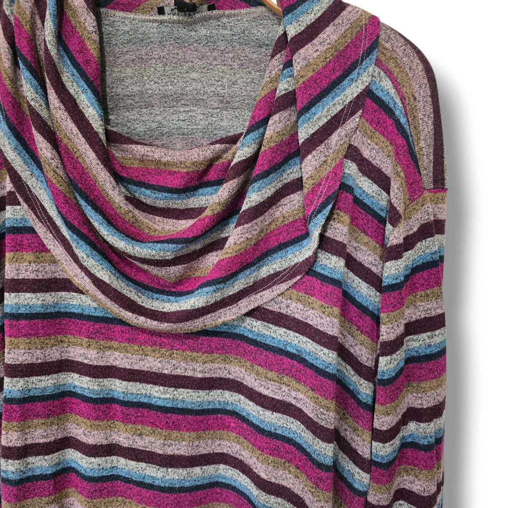 Lane Bryant Multicolor Striped Cowl Neck Tunic – Plus Size 18/20