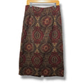 Vintage Briggs Women's Size 13/14 Brown Burgundy Paisley Tapestry Pencil Skirt