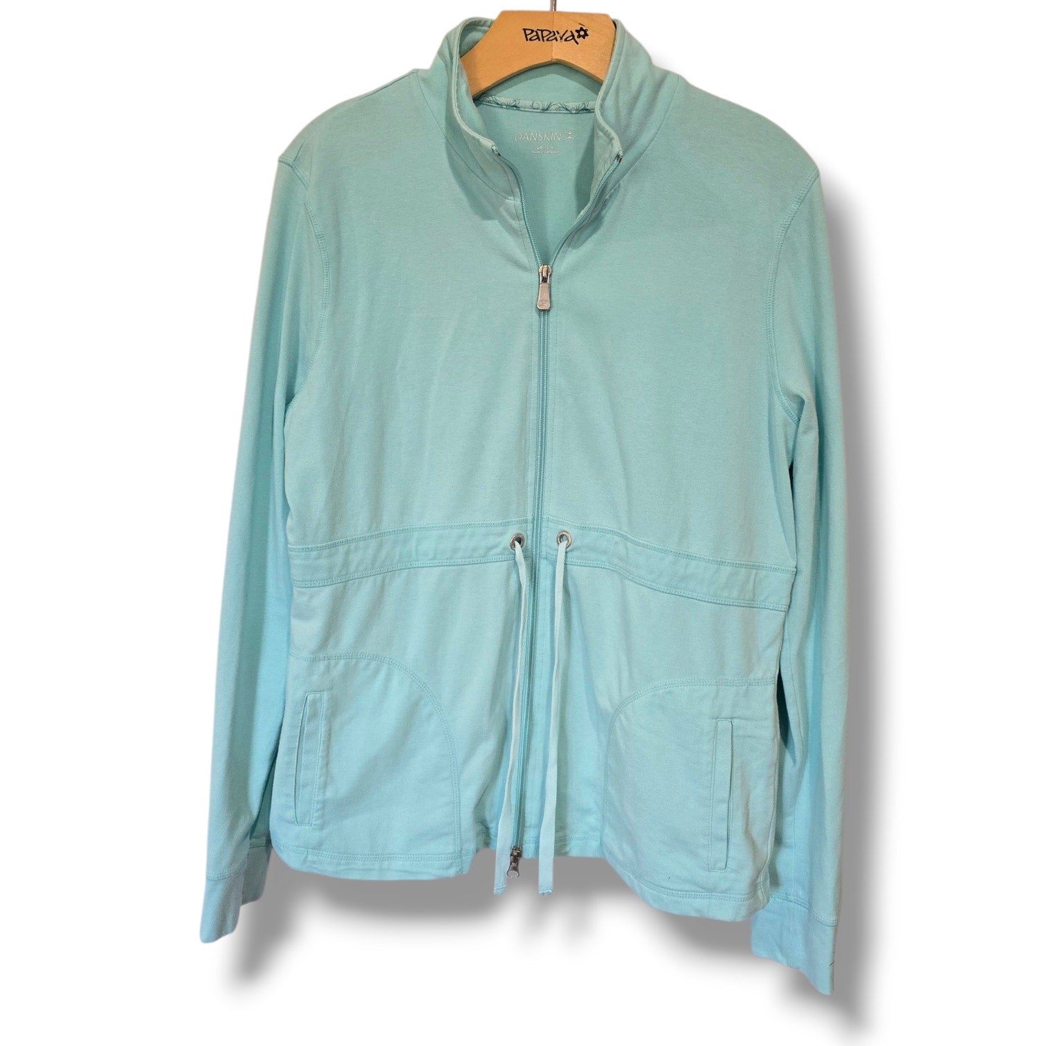 Danskin Now Mint Green Full-Zip Drawstring Active Jacket – Large