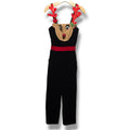 No Boundaries juniors Black Velvet Reindeer Christmas Jumpsuit