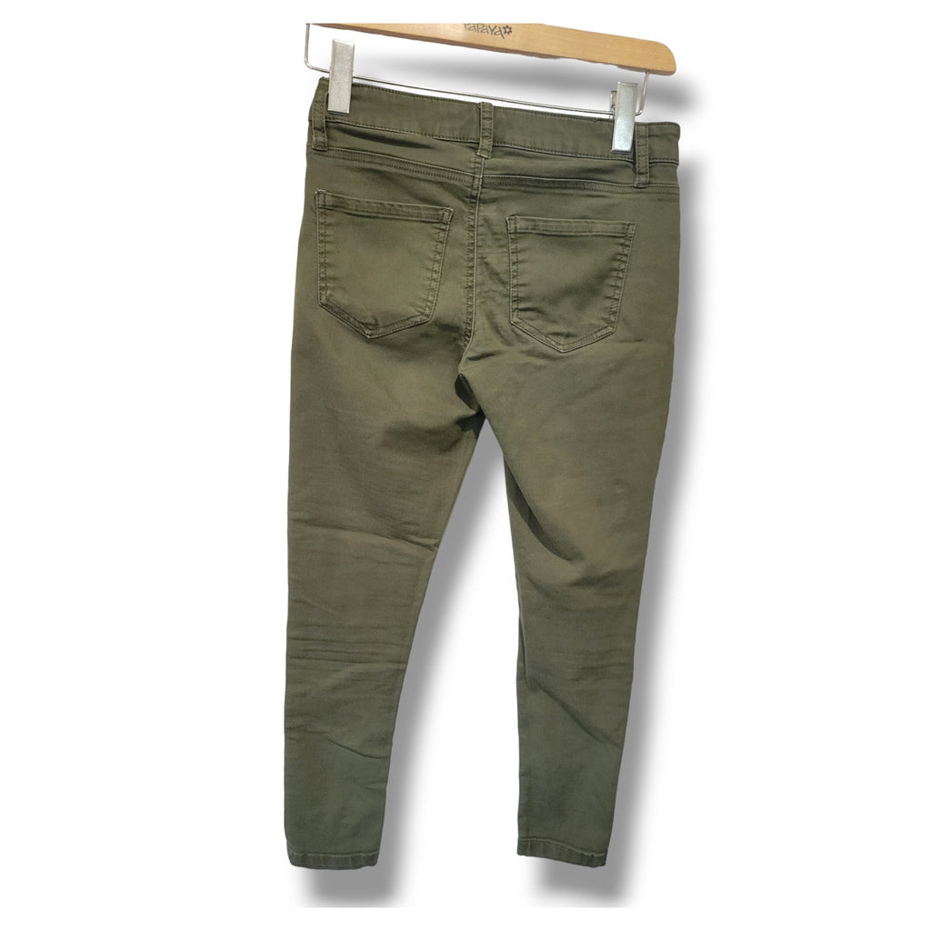 Tinsel women's military green Brian Moto Detail skinny fit pants - size 25