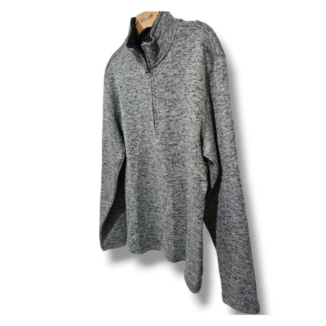 Weatherproof Vintage Men’s Gray Heather 1/4 Zip Fleece Pullover Medium