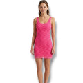 Jennifer Lopez women's pink eyelet side zip eyelet dress - size 6