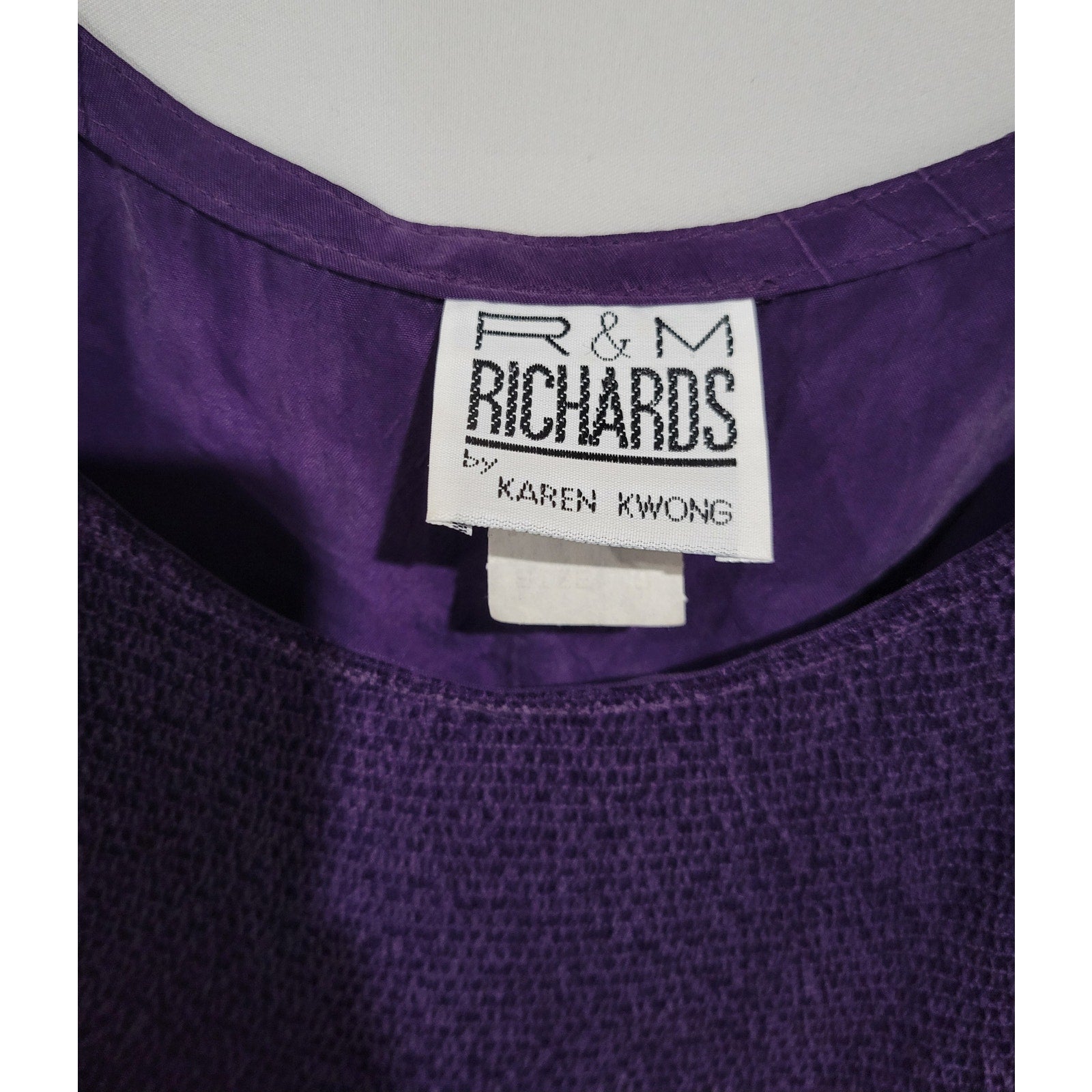R&M Richards by Karen Kwong Women’s Purple Vintage Sleeveless Maxi Dress Sz 8
