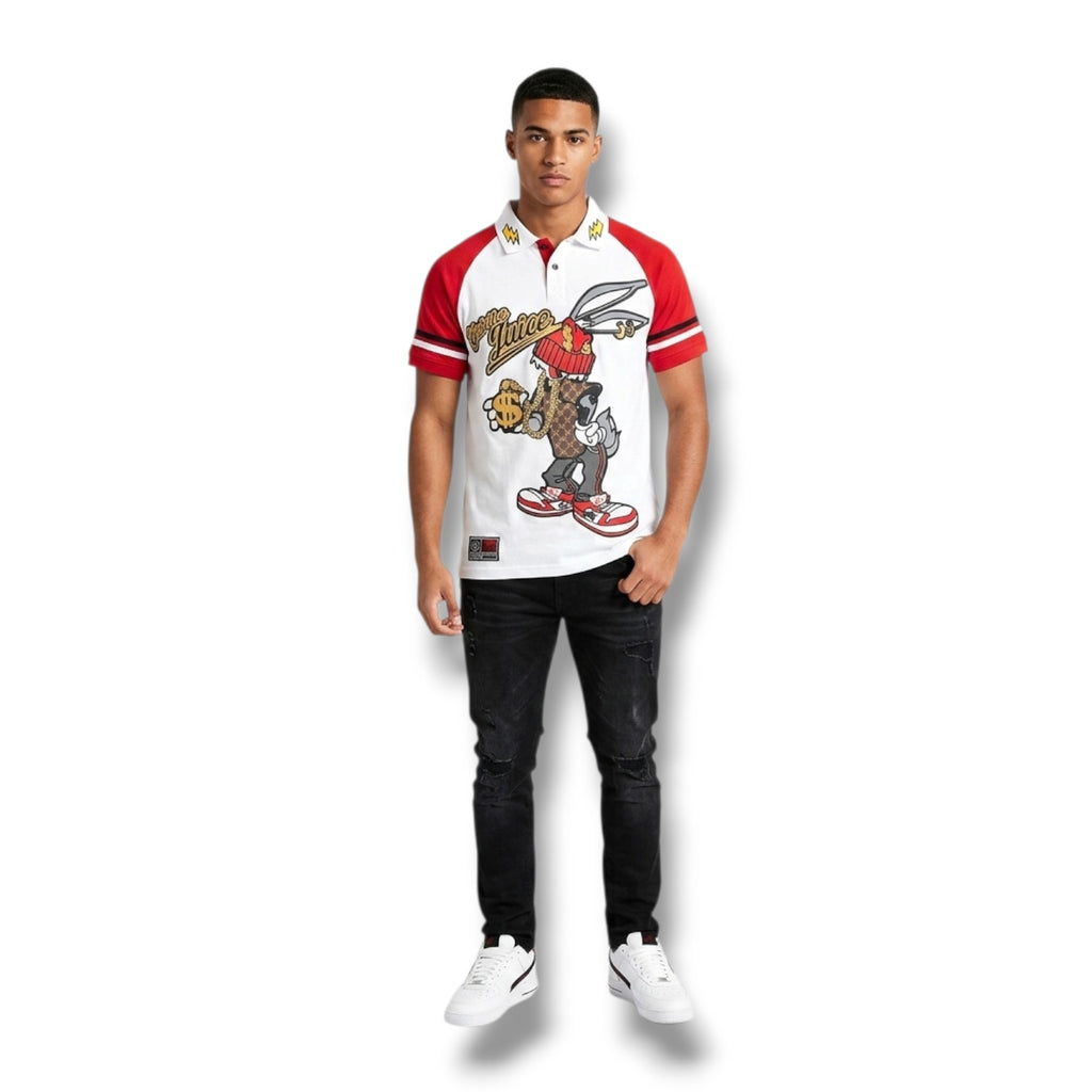 SWITCH Men’s Looney Tunes Bugs Bunny “Get The Juice” Polo Shirt – Size Small