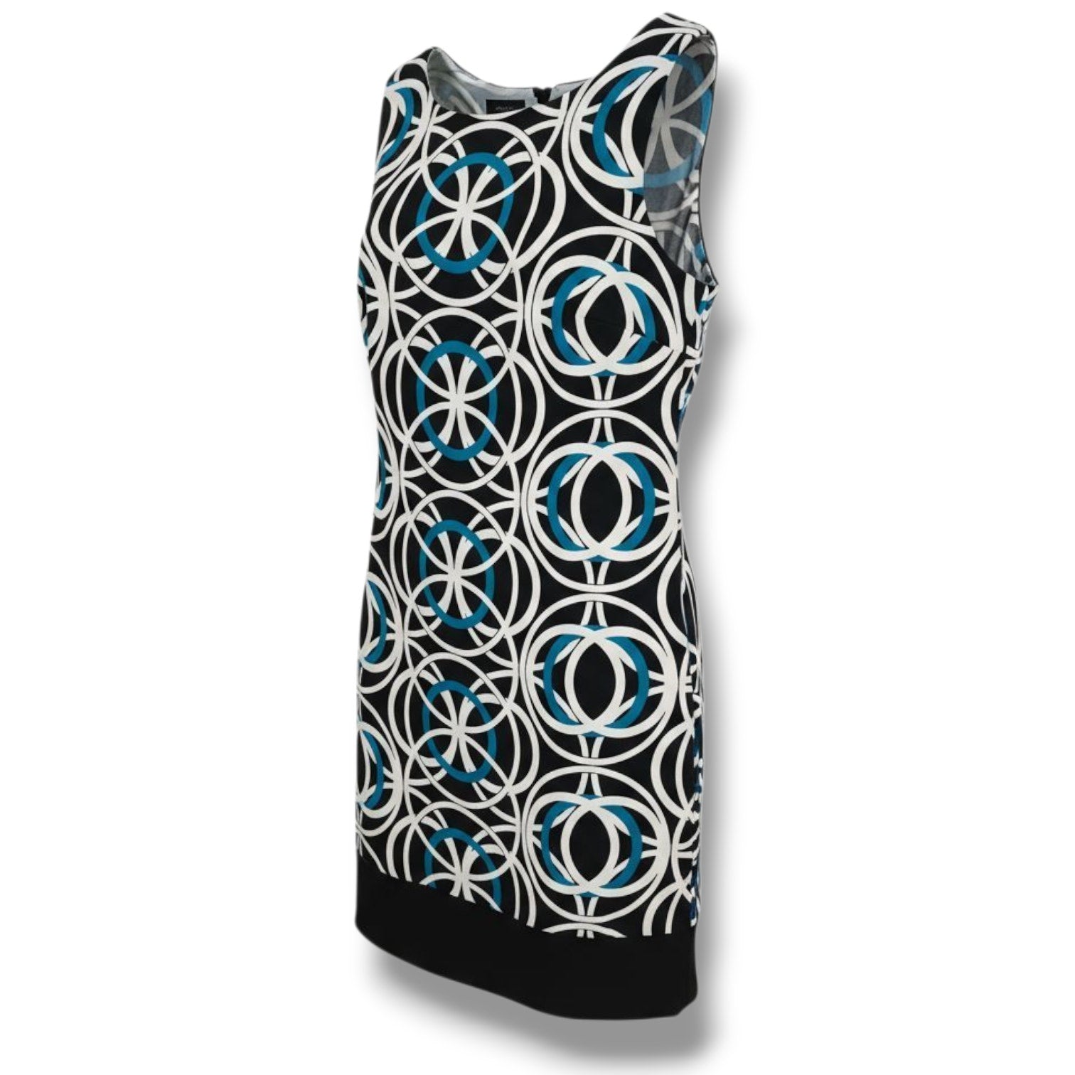 AB Studio Women’s Geometric Circle Print Sleeveless Sheath Dress – Size 6