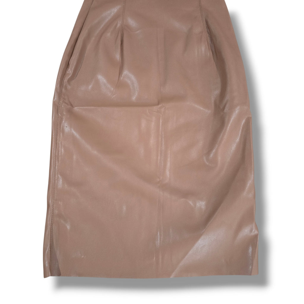 Forever 21 Contemporary beige Faux Leather Pencil Skirt
