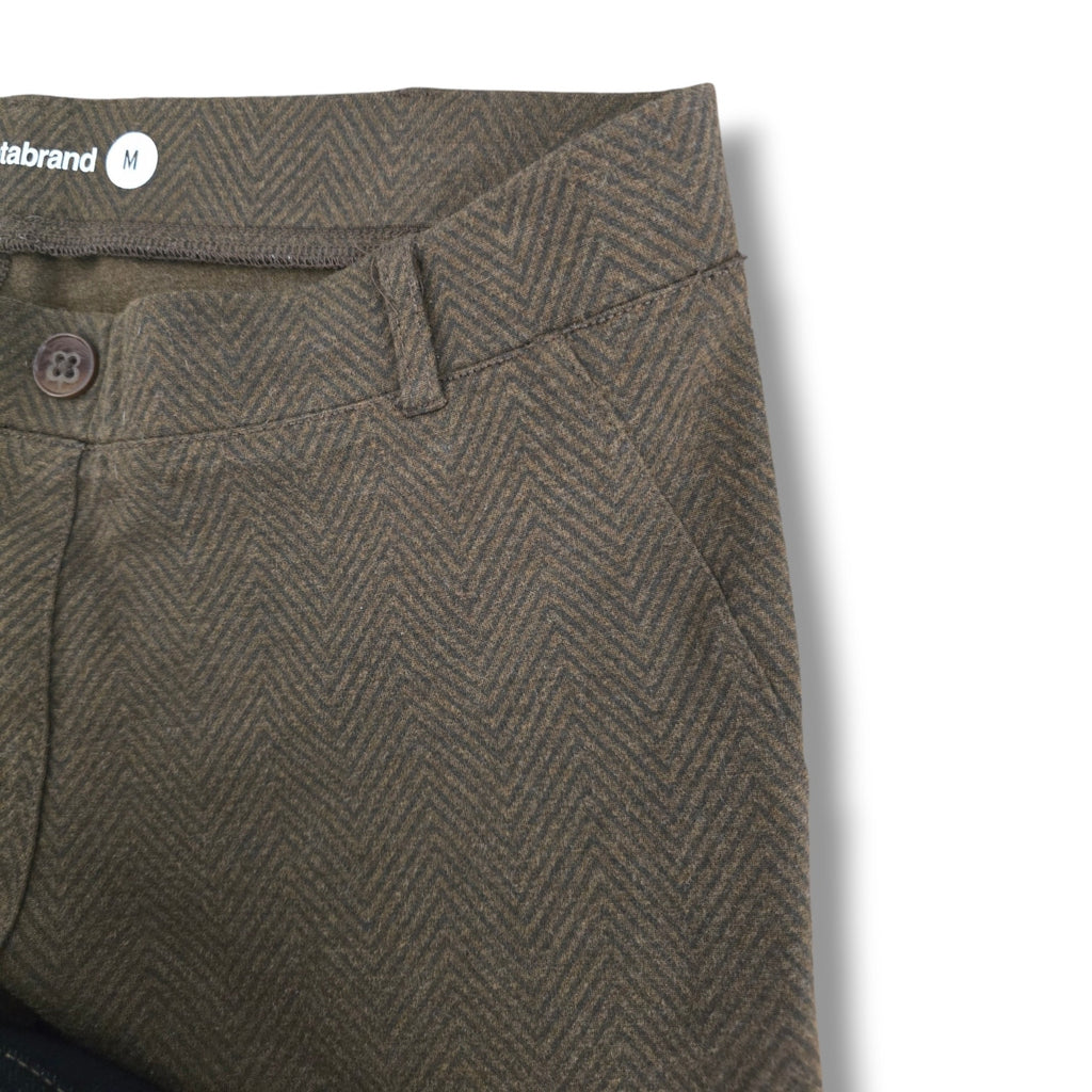 Betabrand Women's Size M Brown Herringbone Dress Pant Yoga Pants